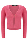stretch ribbed knit cardigan