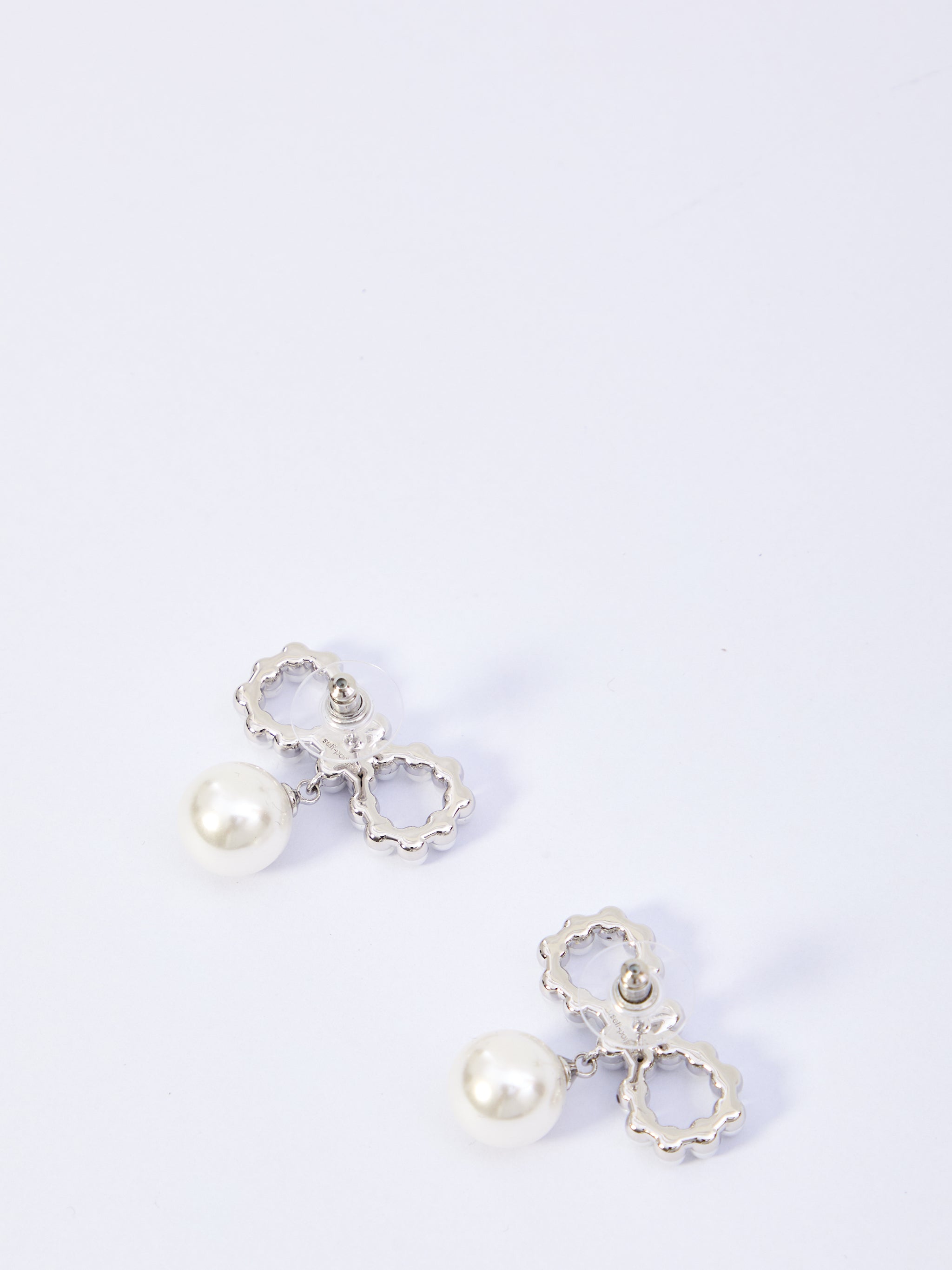 pearl bow earrings