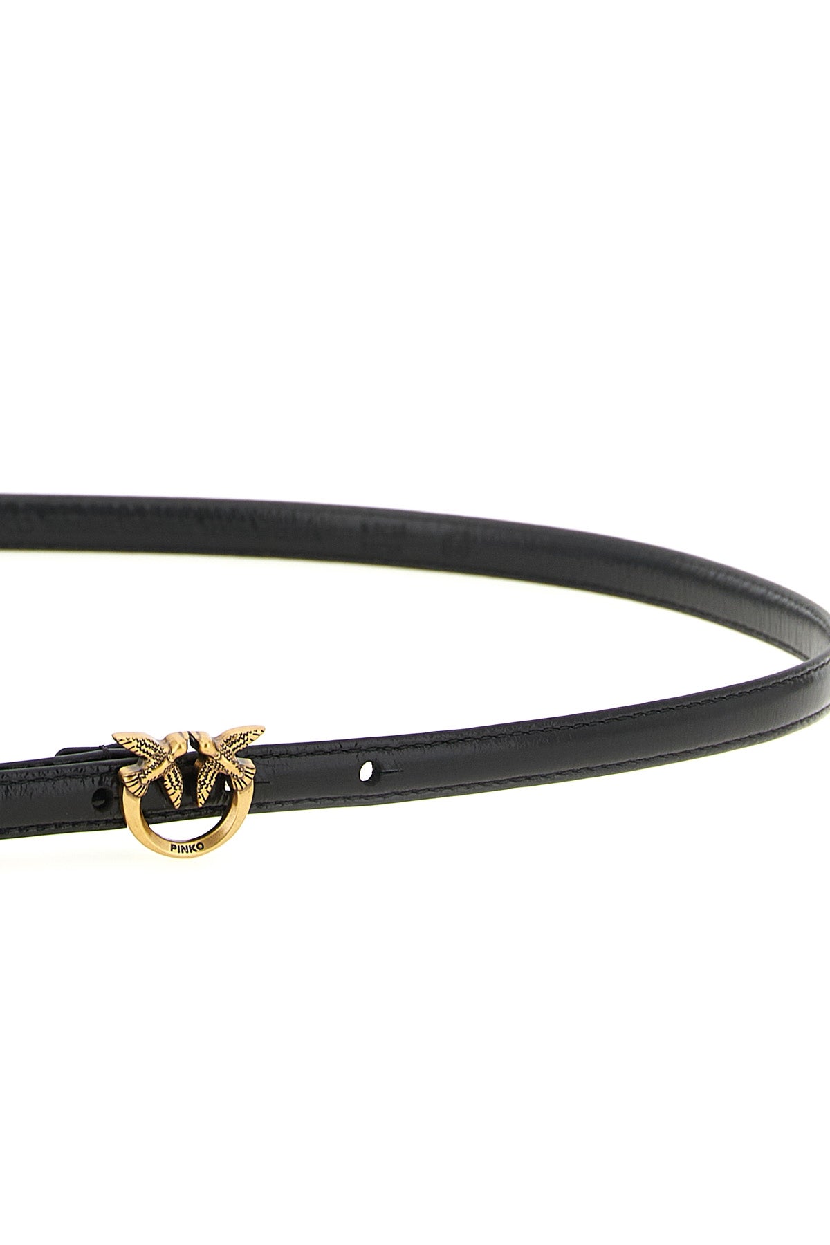 love berry shiny calf leather belt