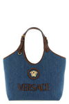medium la medusa denim shopping bag