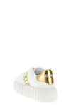 leather-effect fabric sneakers