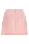 mini skirt in checked wool crêpe tweed