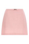 mini skirt in checked wool crêpe tweed