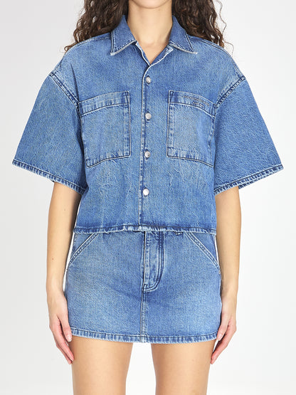 ALEXANDER WANG M cropped denim shirt 