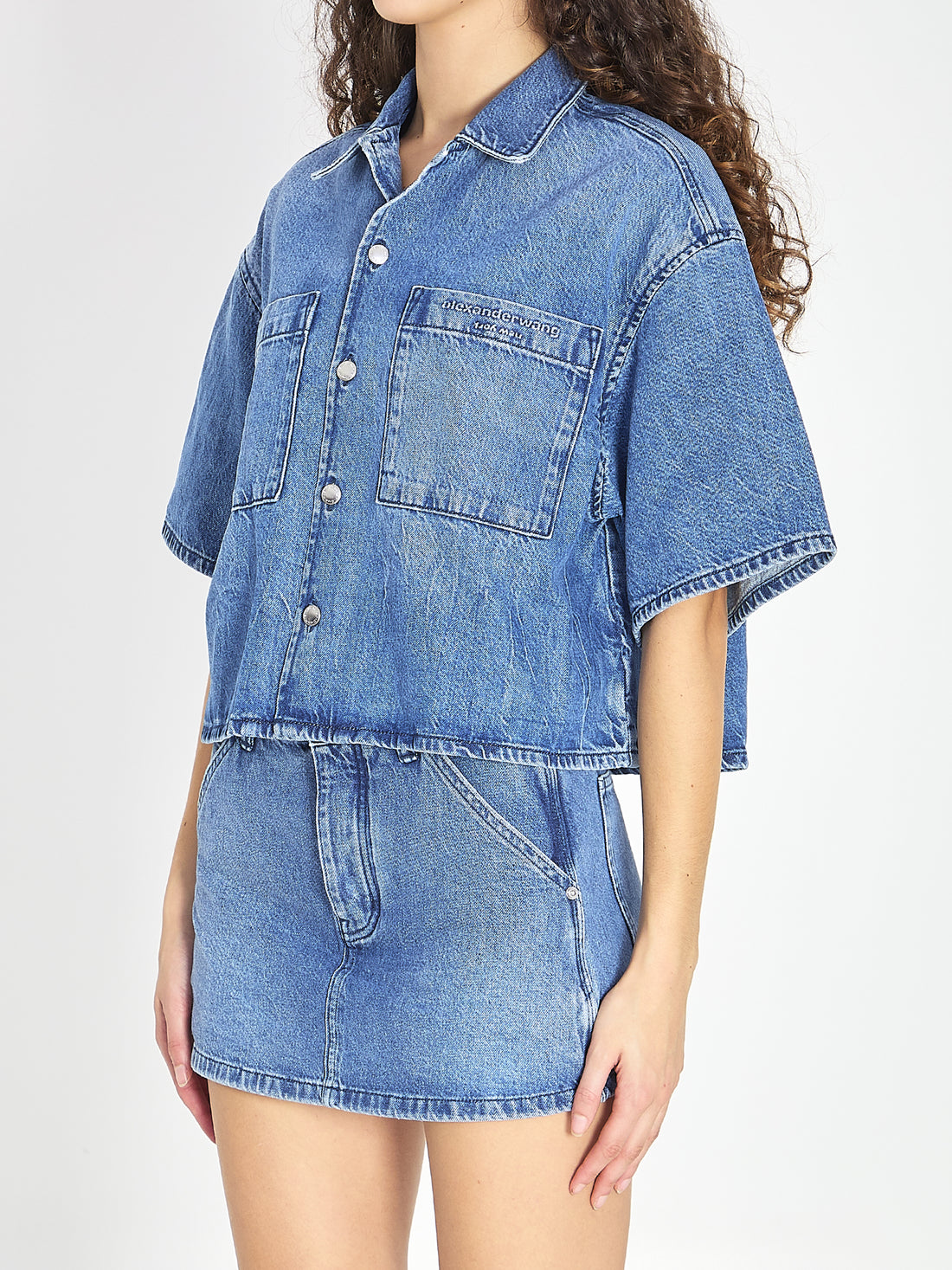ALEXANDER WANG M cropped denim shirt 