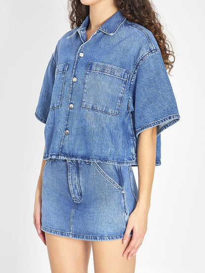 ALEXANDER WANG M cropped denim shirt 