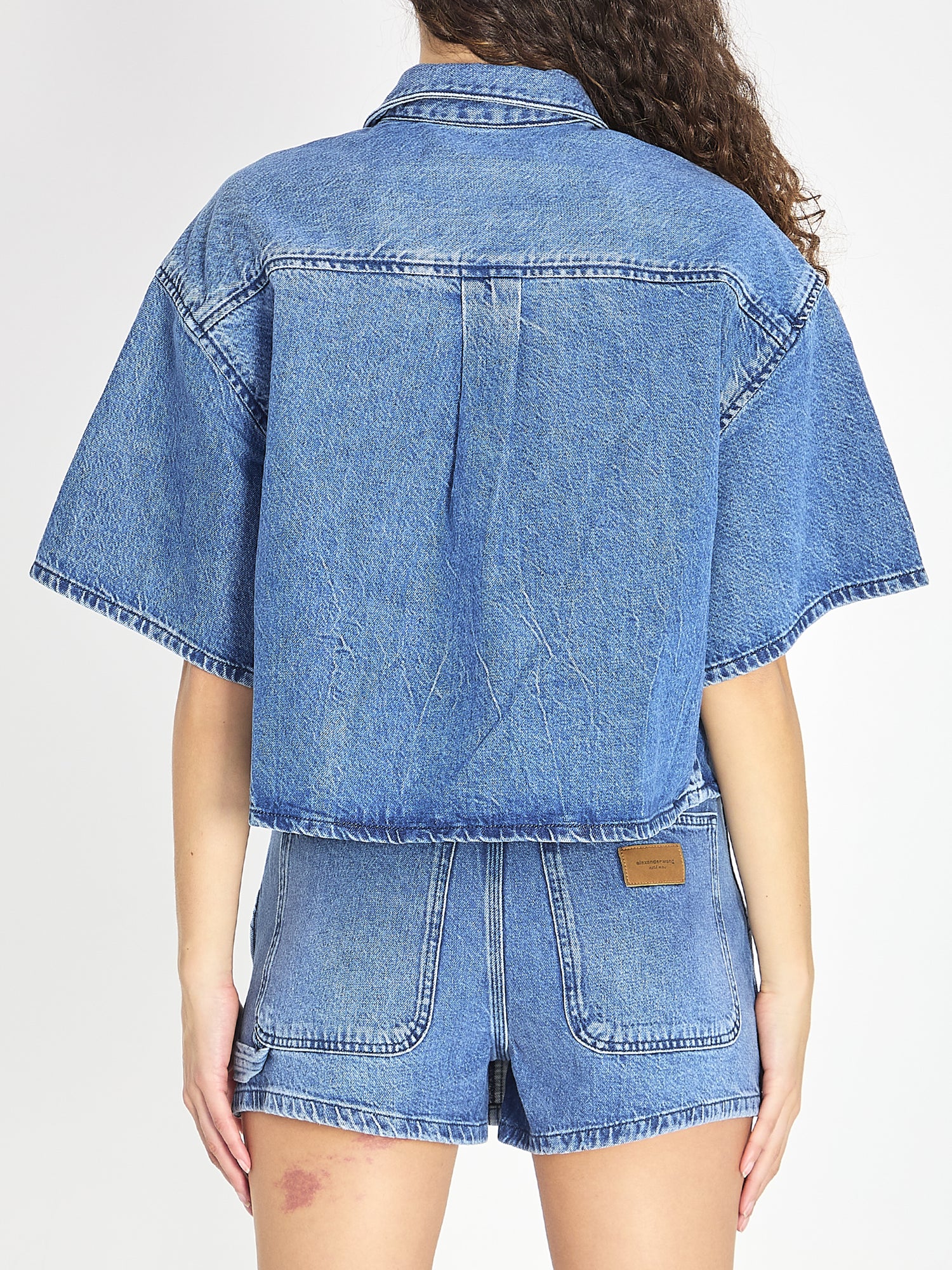 ALEXANDER WANG M cropped denim shirt 