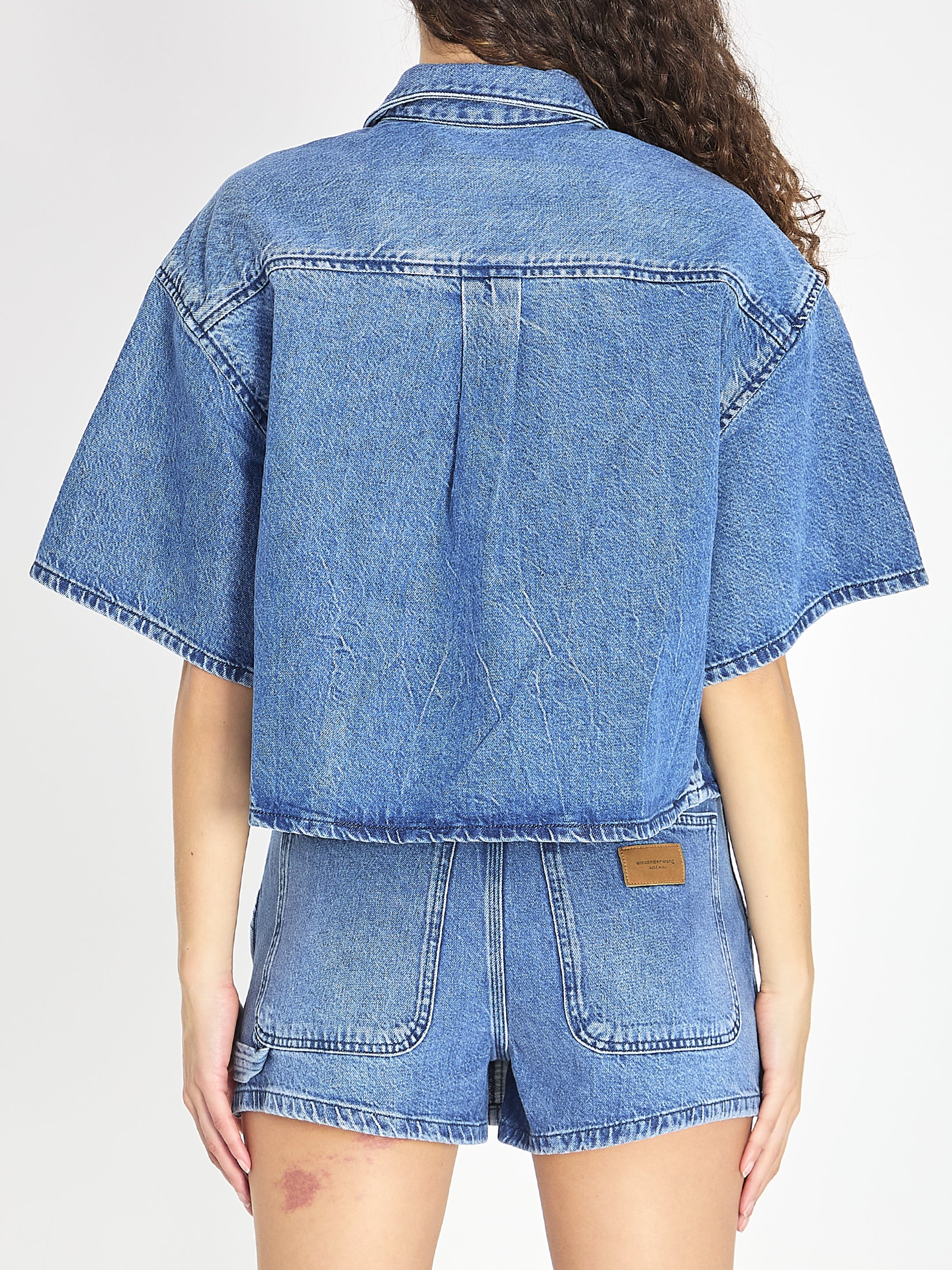 ALEXANDER WANG M cropped denim shirt 