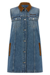 cotton denim mini dress