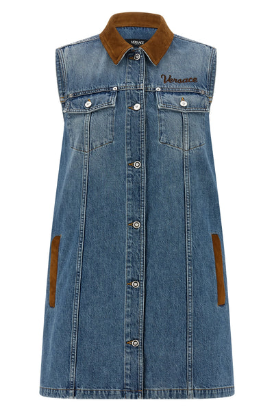 cotton denim mini dress