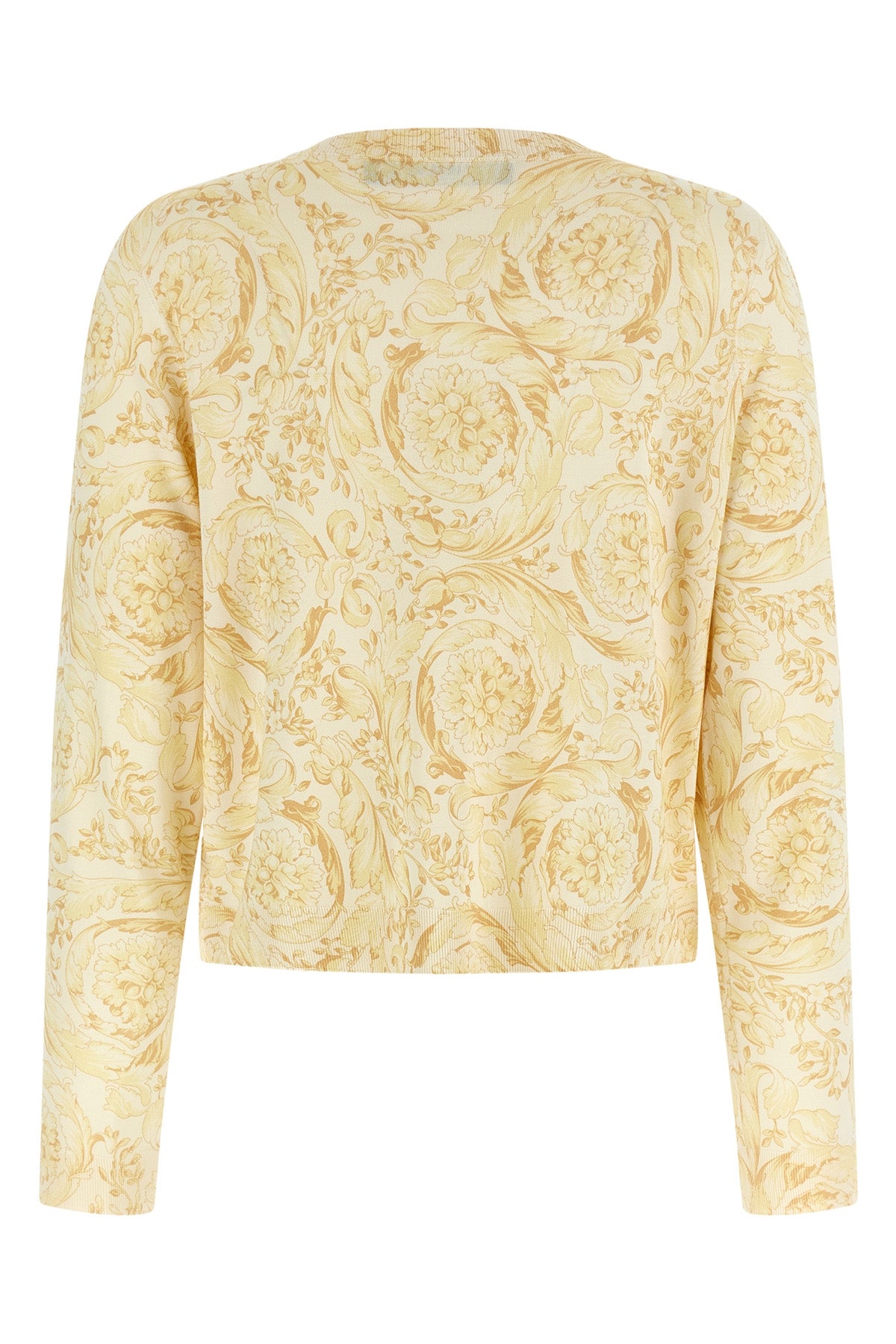 all-over barocco 92 print silk cardigan