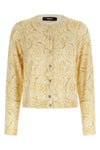 all-over barocco 92 print silk cardigan
