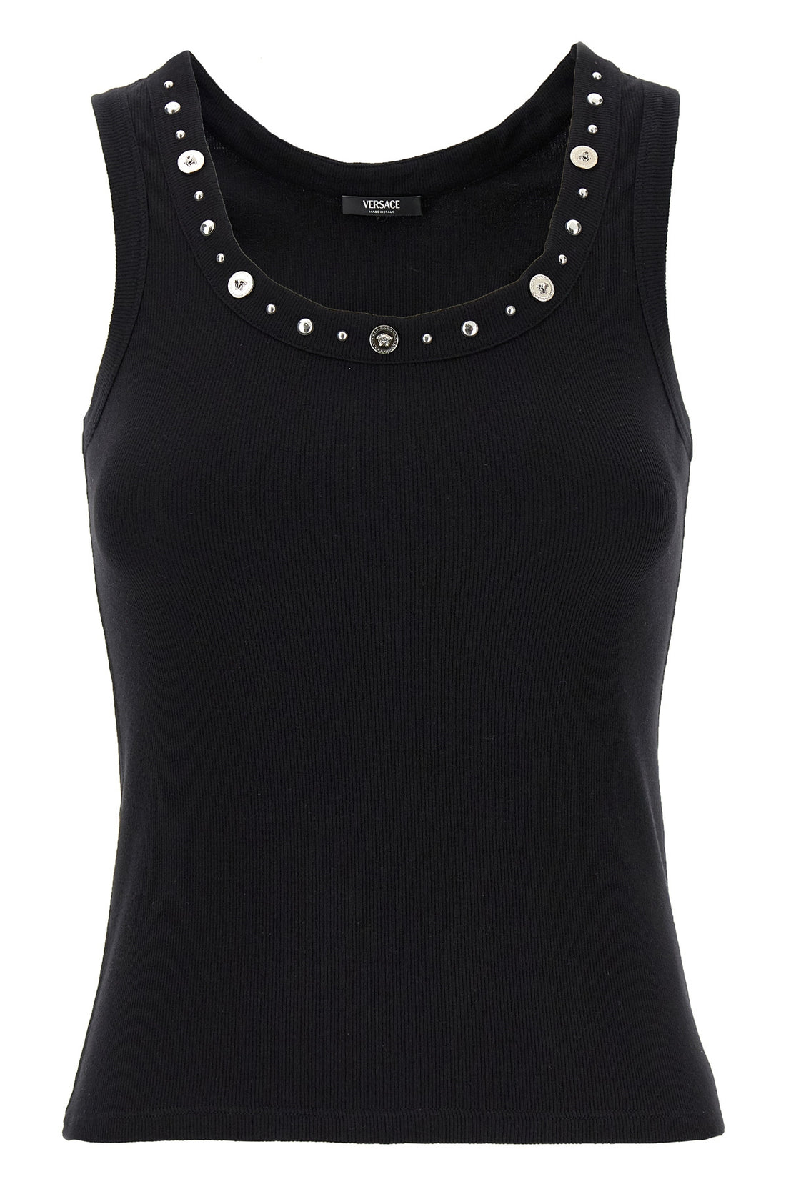 VERSACE 40 ribbed stretch cotton tank top