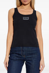 ribbed stretch cotton tank top
