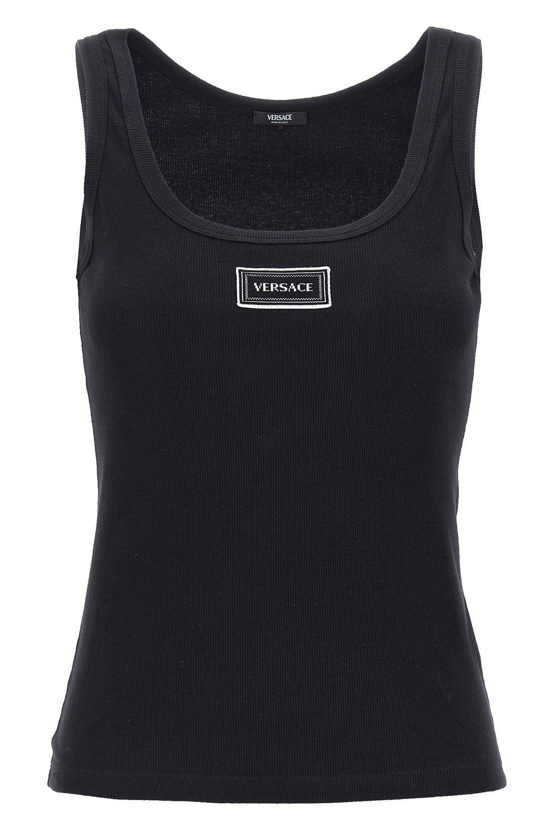 VERSACE 38 ribbed stretch cotton tank top