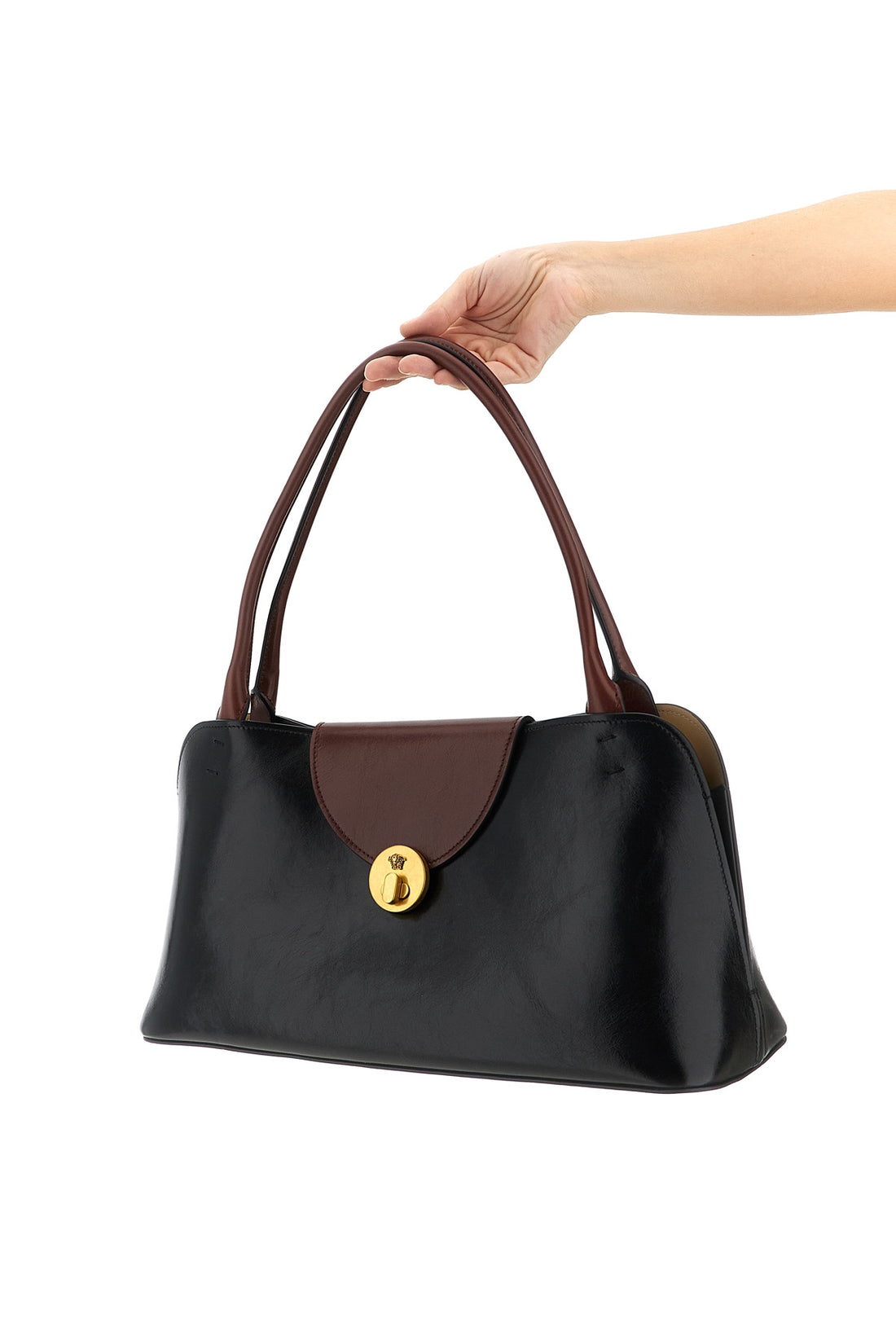 VERSACE OS vivian shoulder bag in soft plant-tanned leather