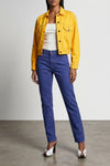 stretch ribbed wool top