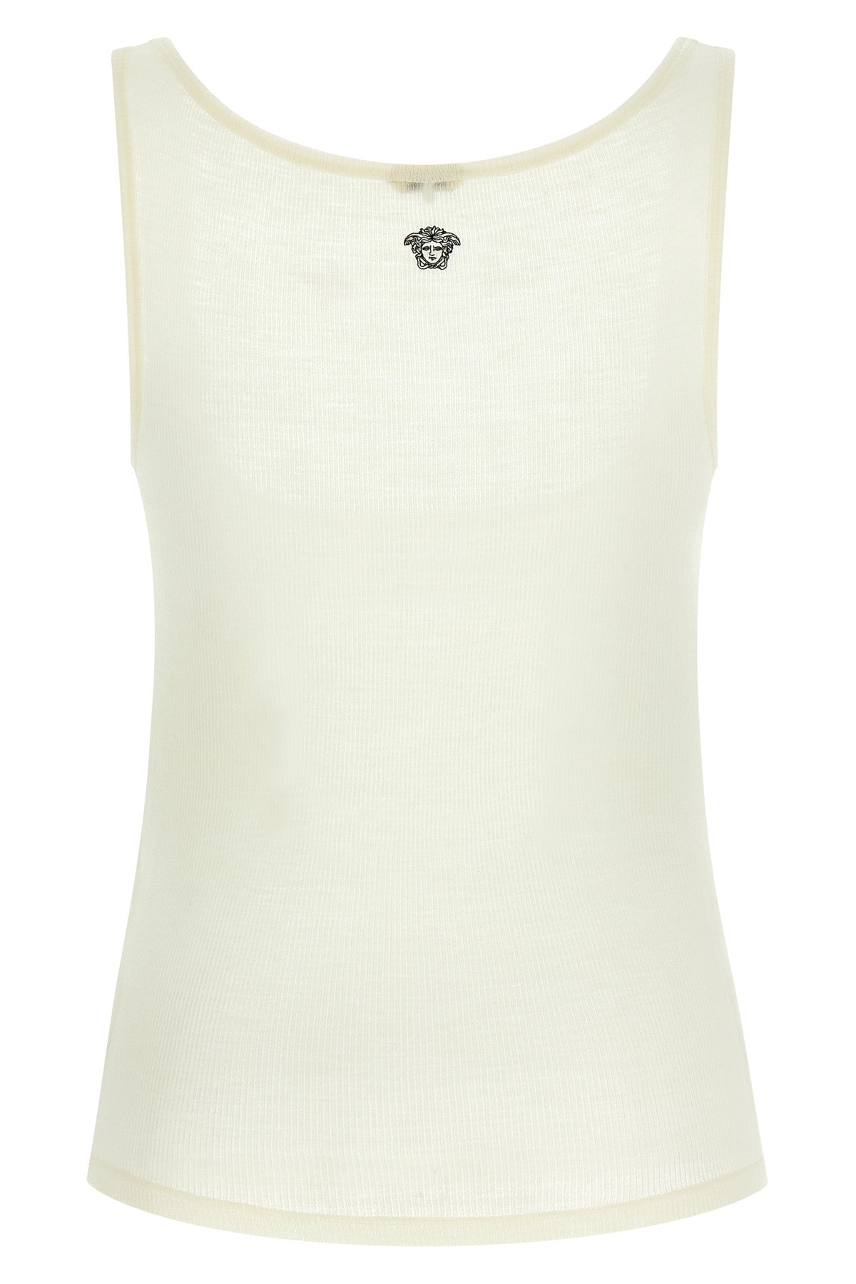 stretch ribbed wool top