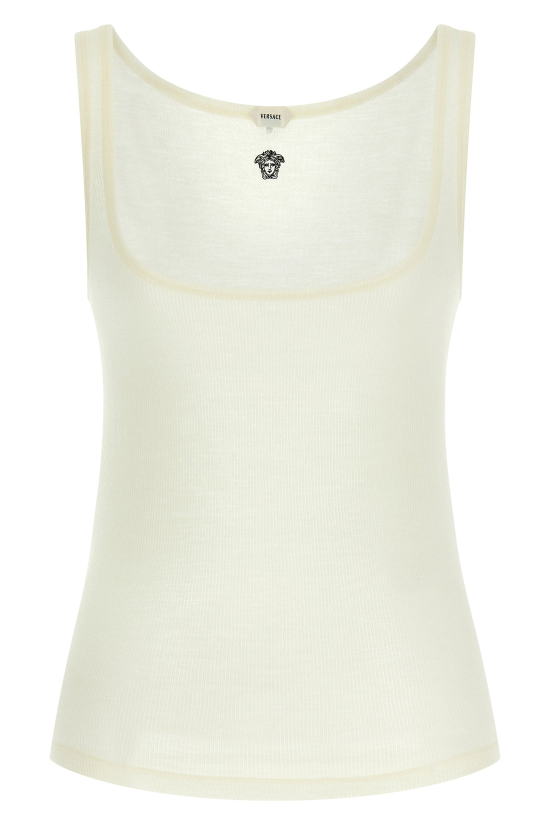 VERSACE 38 stretch ribbed wool top