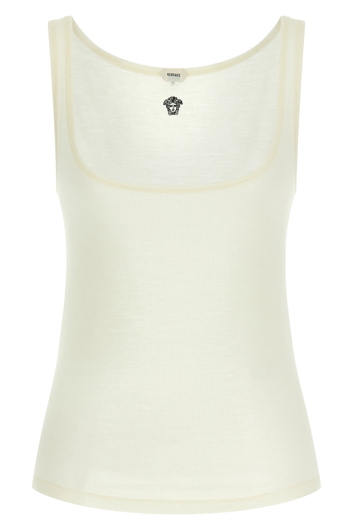 stretch ribbed wool top