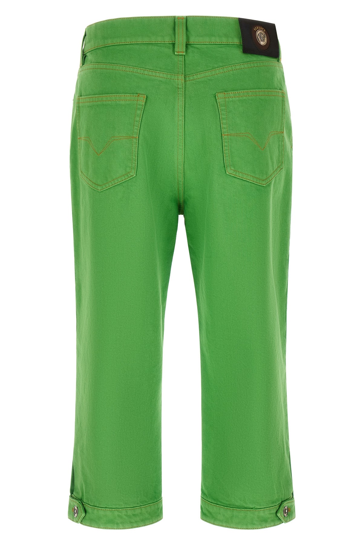 garment-dyed cotton denim jeans
