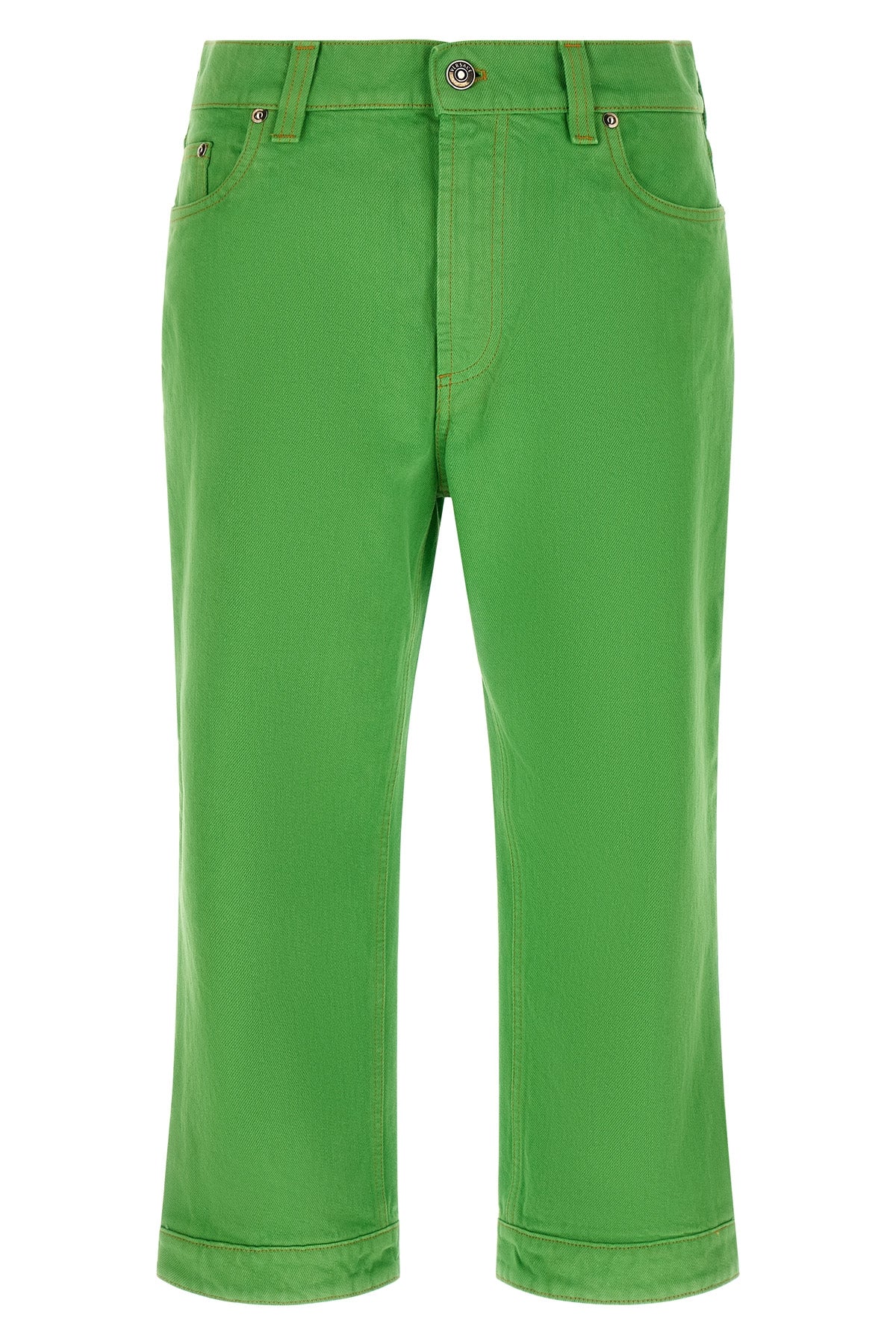 garment-dyed cotton denim jeans
