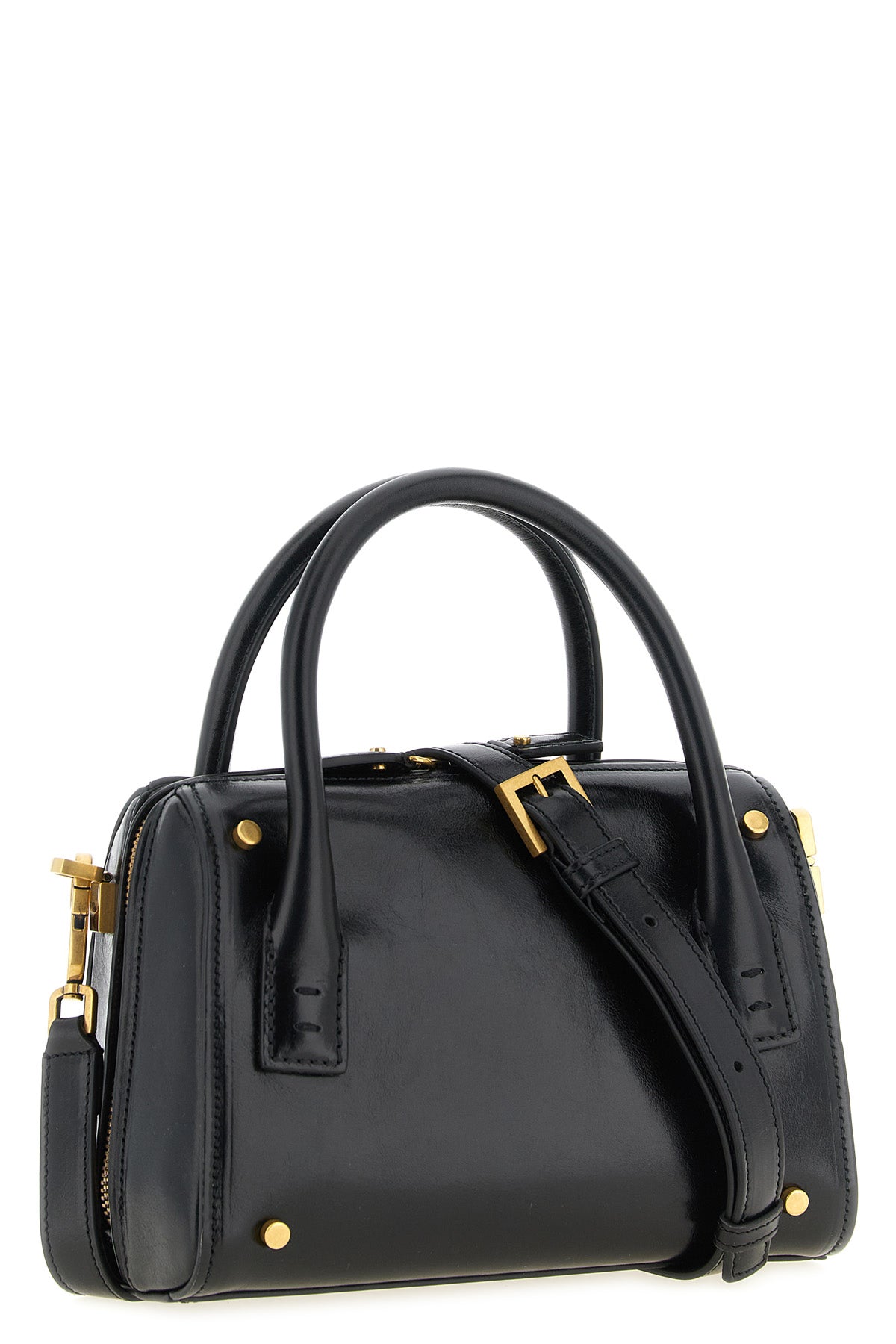 the versace roomy small handbag is made of fine smooth calf leather