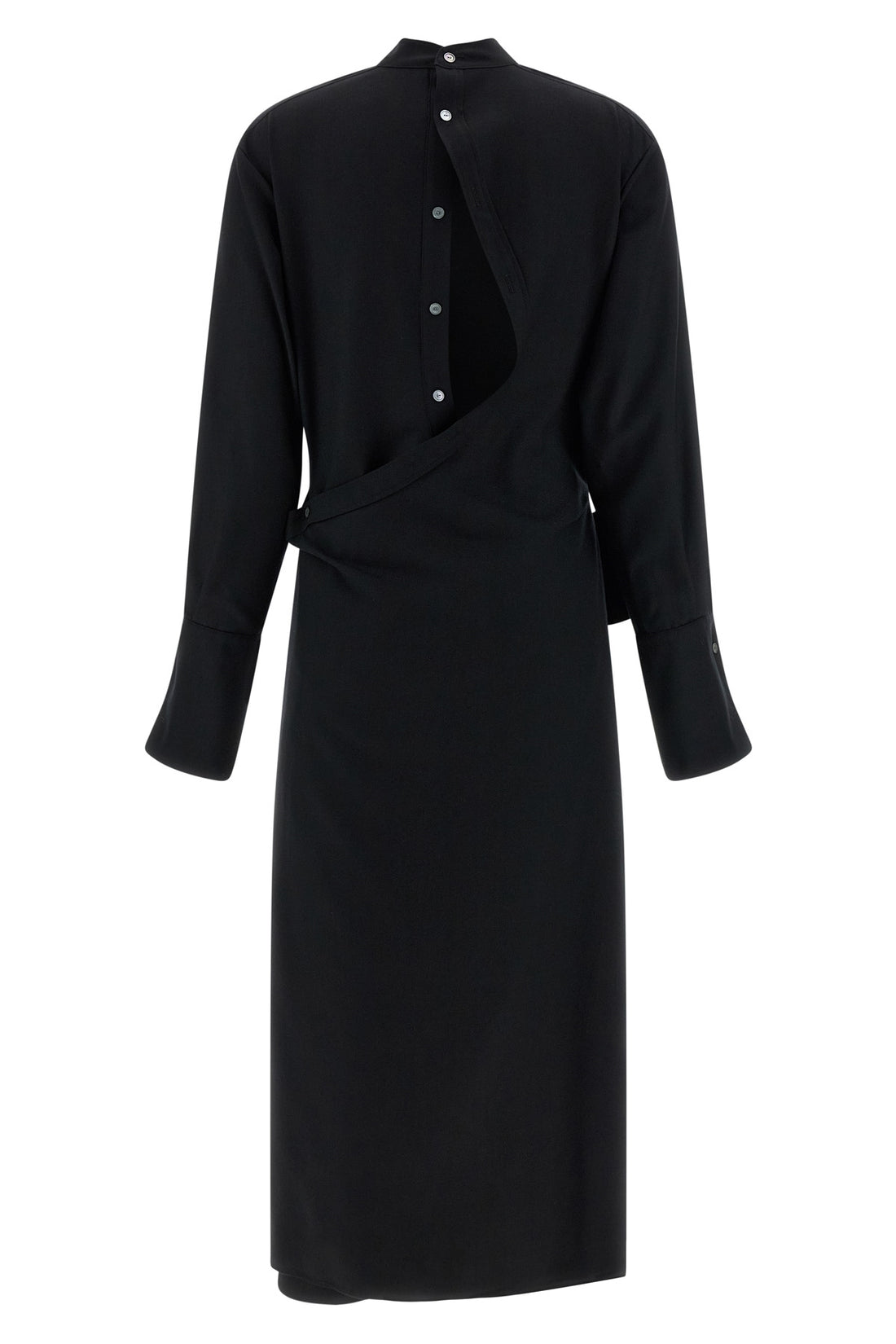 THE ROW 6 thalassa virgin wool flannel midi dress
