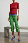ribbed stretch virgin wool t-shirt