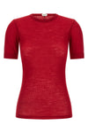 ribbed stretch virgin wool t-shirt