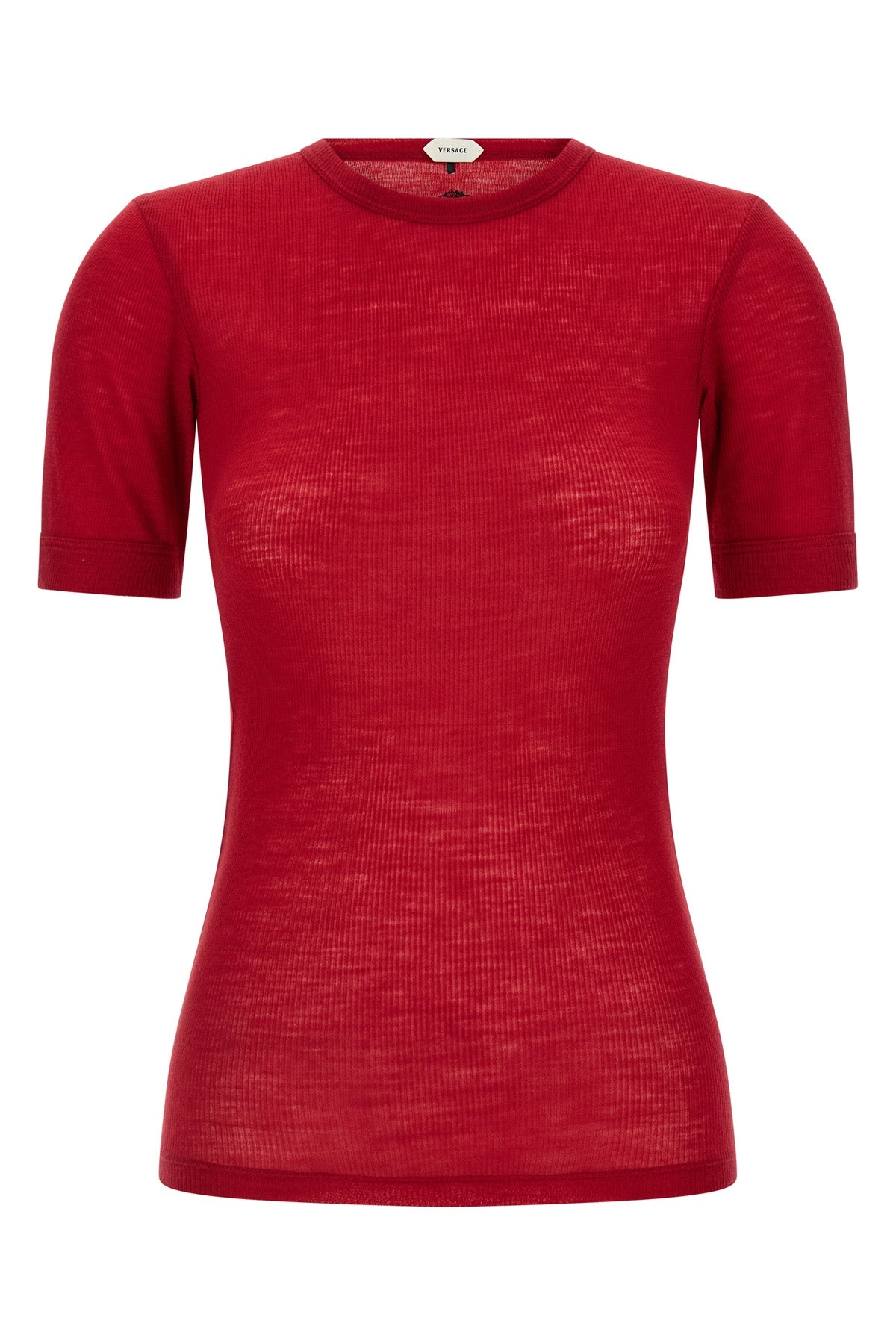 ribbed stretch virgin wool t-shirt