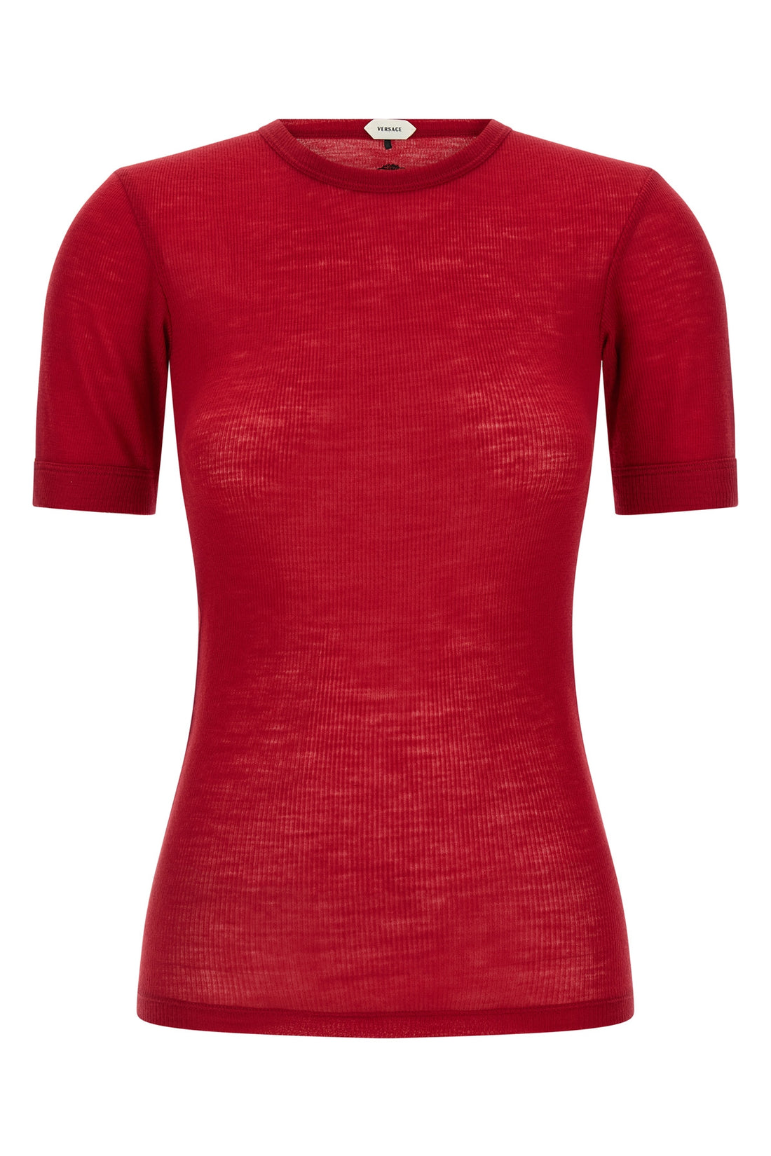 VERSACE 38 ribbed stretch virgin wool t-shirt