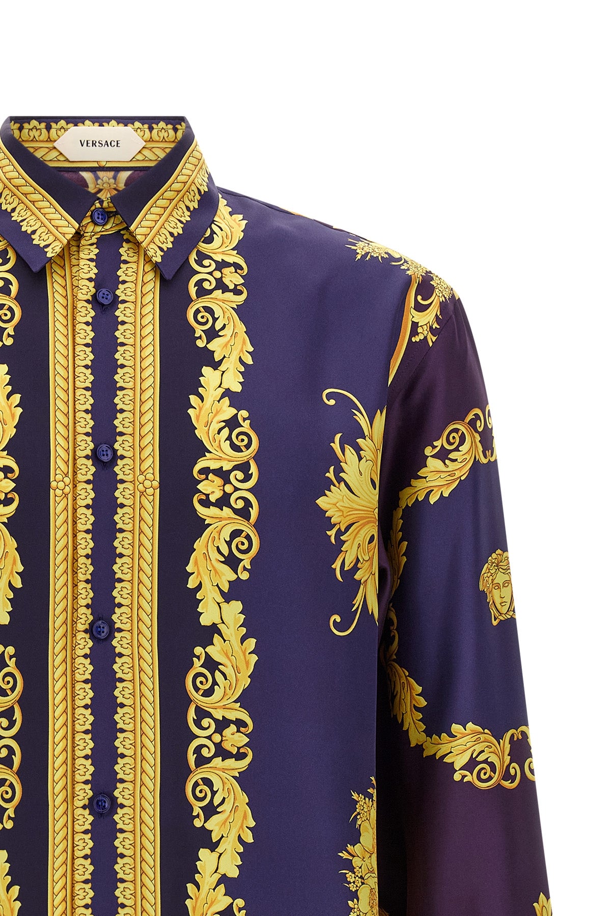 the versace shirt in silk twill
