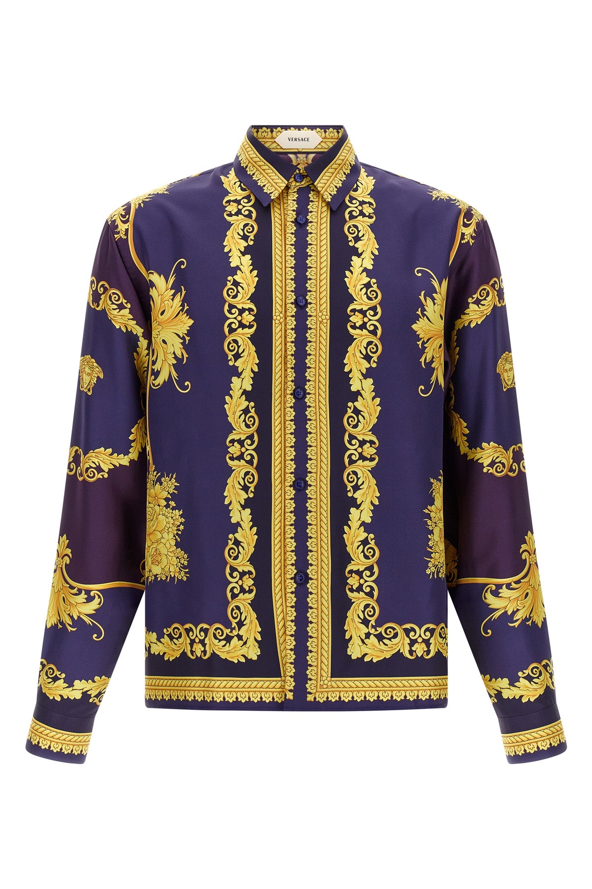 the versace shirt in silk twill