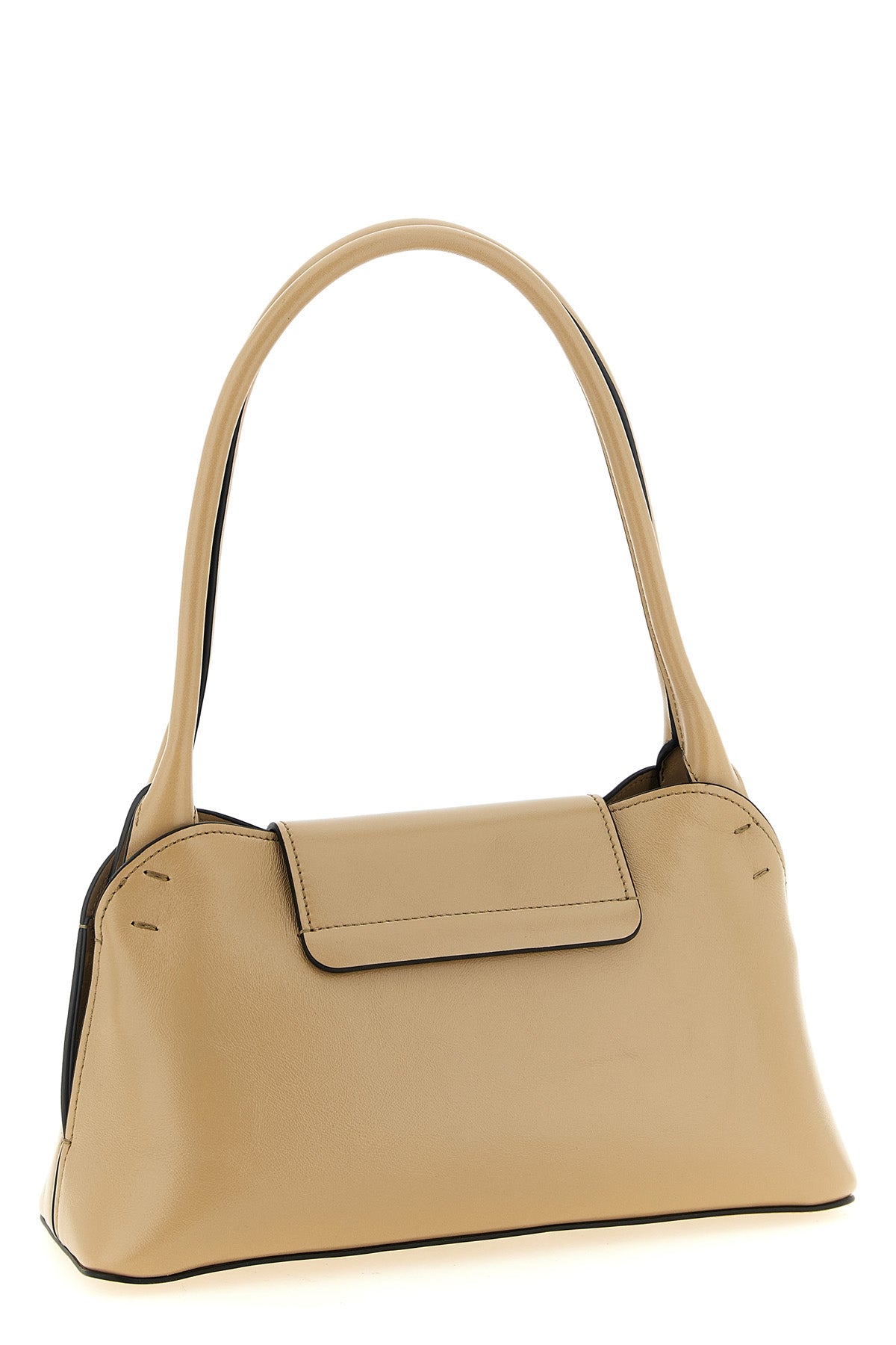 the versace small shoulder bag in smooth calf leather defines a structured and m