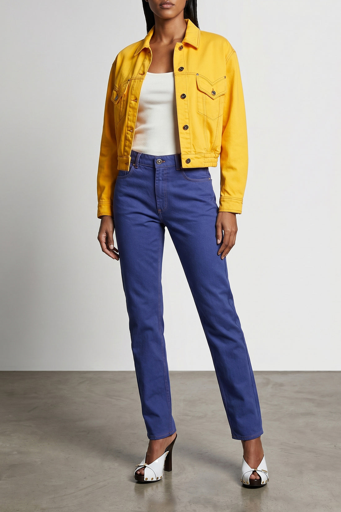 VERSACE 25 garment-dyed cotton denim jeans