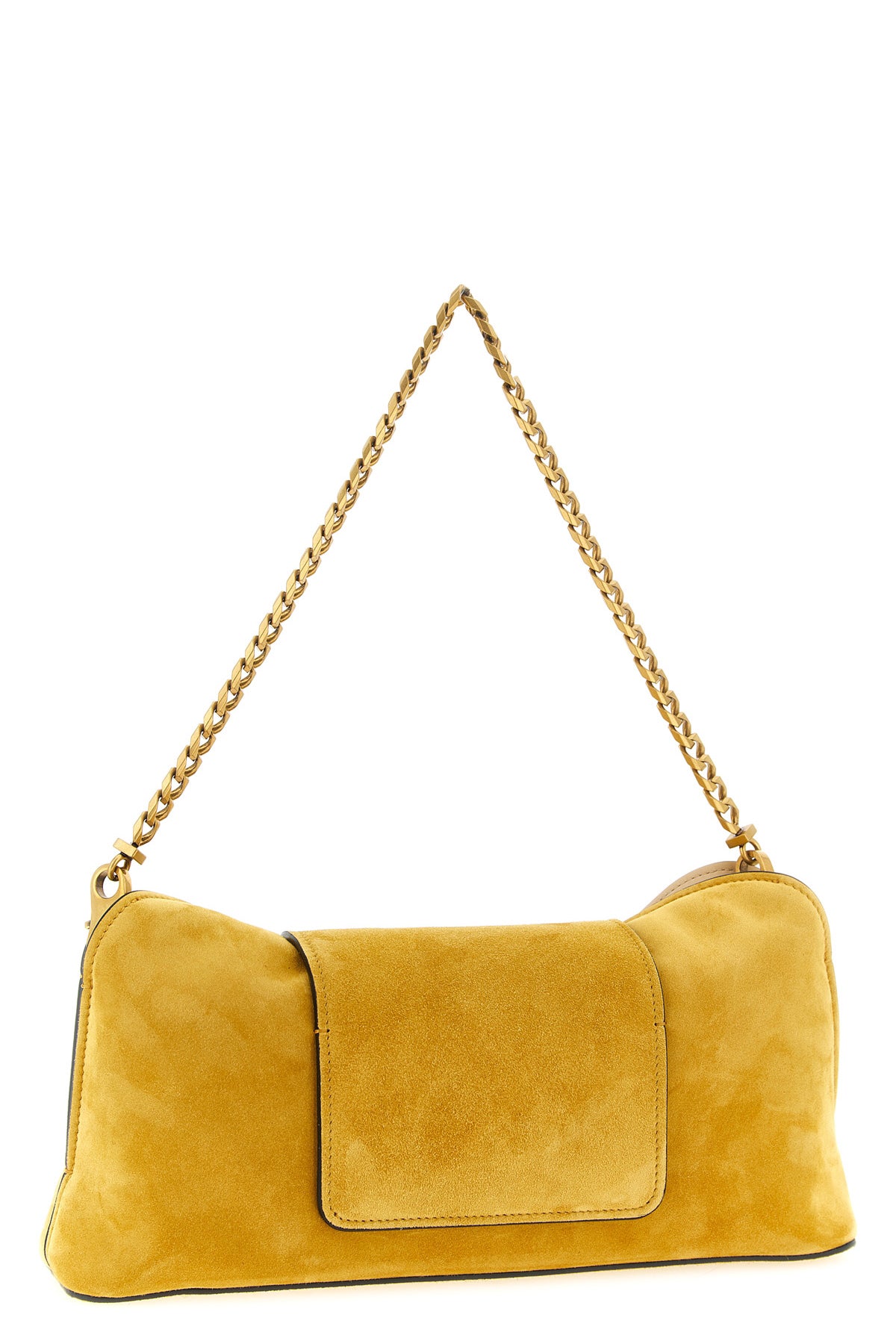 the versace vivian clutch bag is distinguished by a soft silhouette made of fi