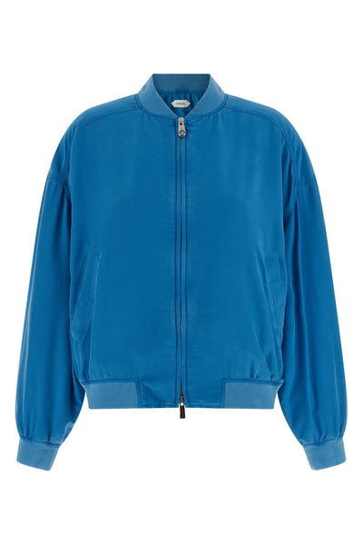 over-tinted silk poplin blouson