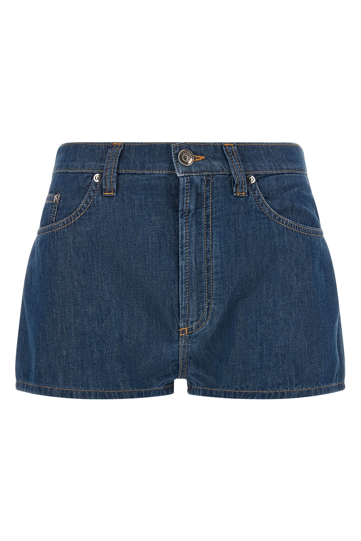 versaces high-waisted chambray denim shorts represent a refined approach to cas