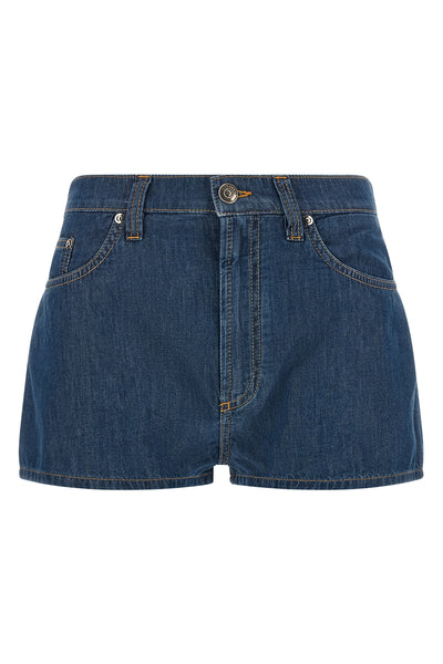 versaces high-waisted chambray denim shorts represent a refined approach to cas