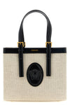 rivière mini shopping bag in linen and cotton canvas