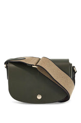 khaki leather crossbody bag epure with adjustable strap