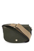 khaki leather crossbody bag epure with adjustable strap