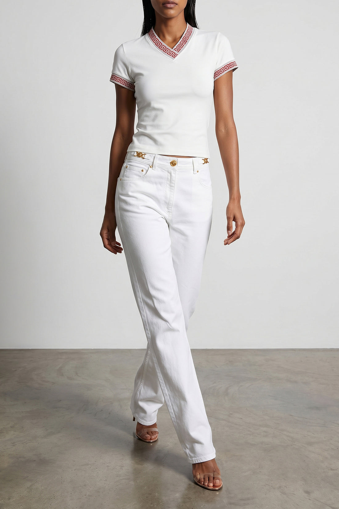 VERSACE 38 stretch cotton jersey t-shirt