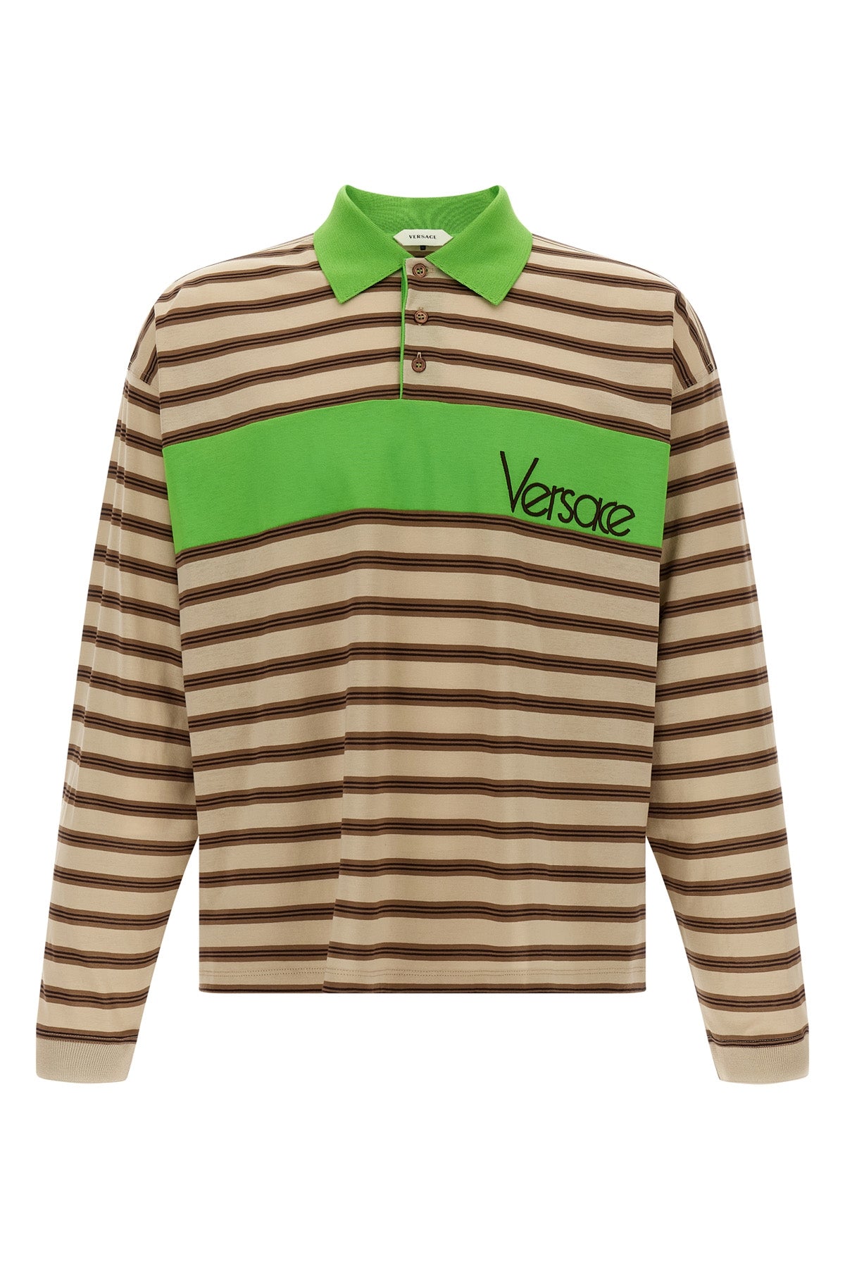 striped lightweight cotton polo shirt