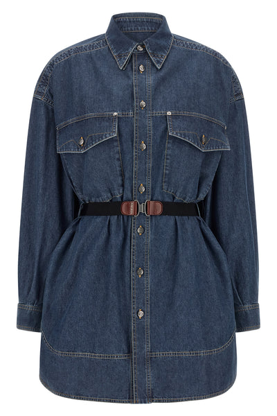 versaces chemisier dress redefines the codes of casualwear through impeccable c