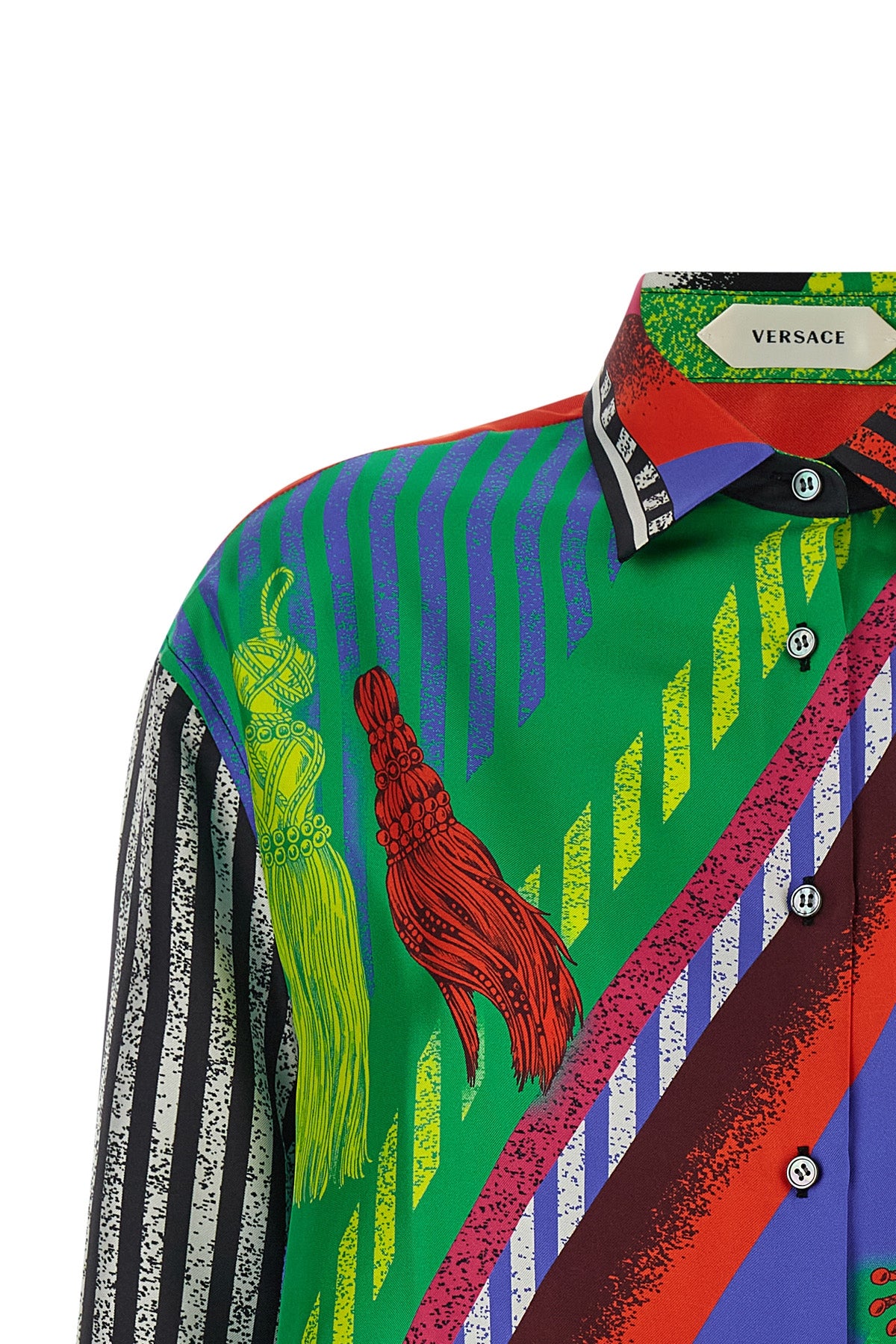 the versace shirt defines contemporary luxury through its vibrant visual identit