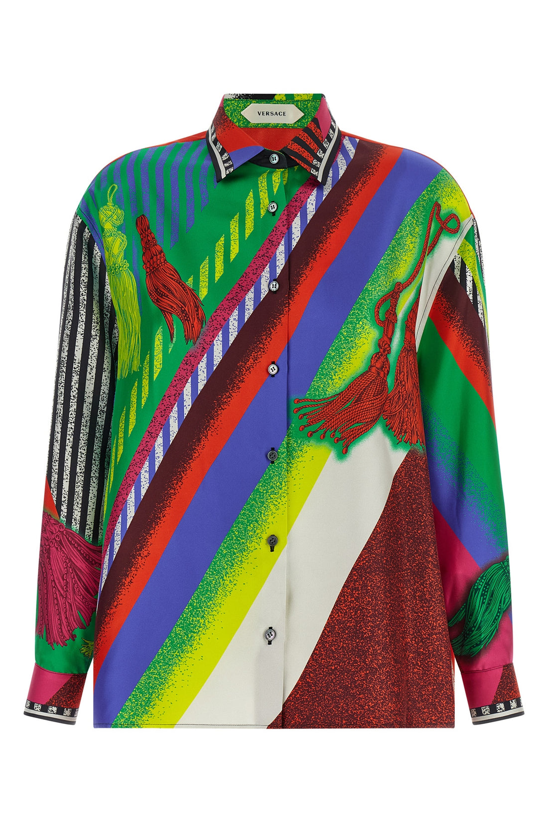 VERSACE 40 the versace shirt defines contemporary luxury through its vibrant visual identit
