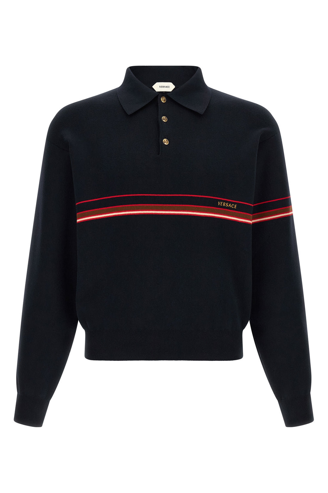 VERSACE 48 cotton knit polo shirt