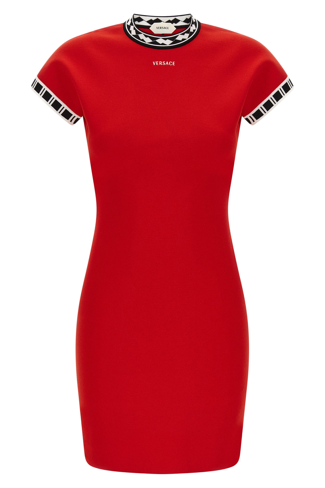VERSACE 38 cotton knit mini dress